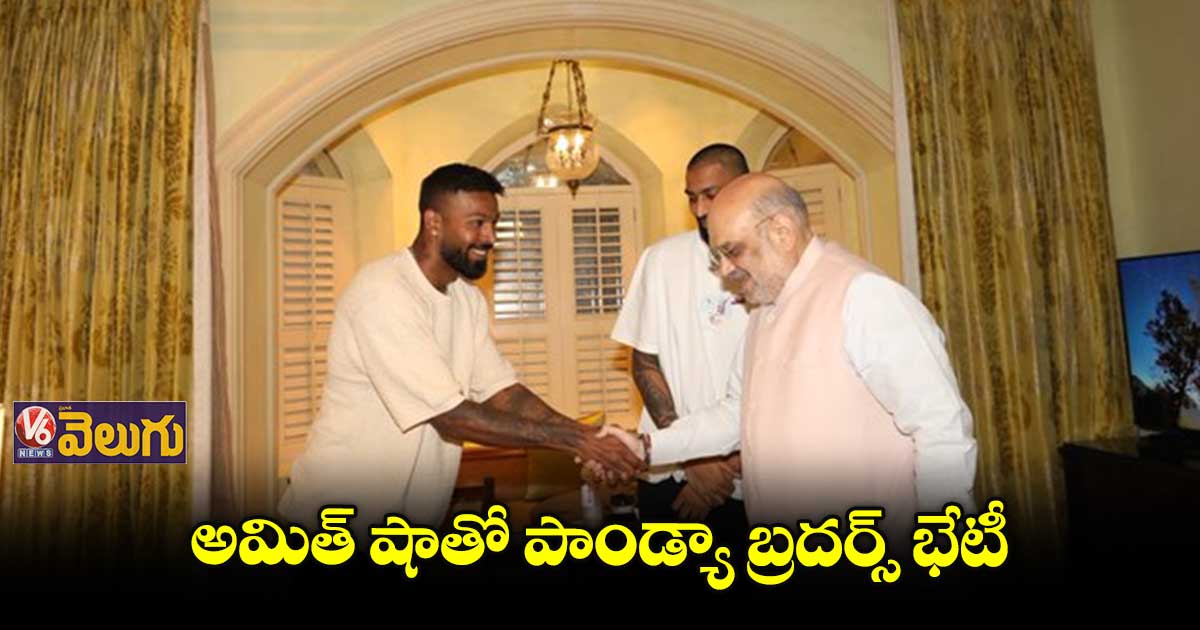 అమిత్ షాతో పాండ్యా బ్రదర్స్