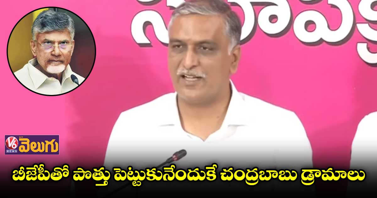 బీజేపీతో పొత్తు పెట్టుకునేందుకే చంద్రబాబు డ్రామాలు : హరీశ్ రావు