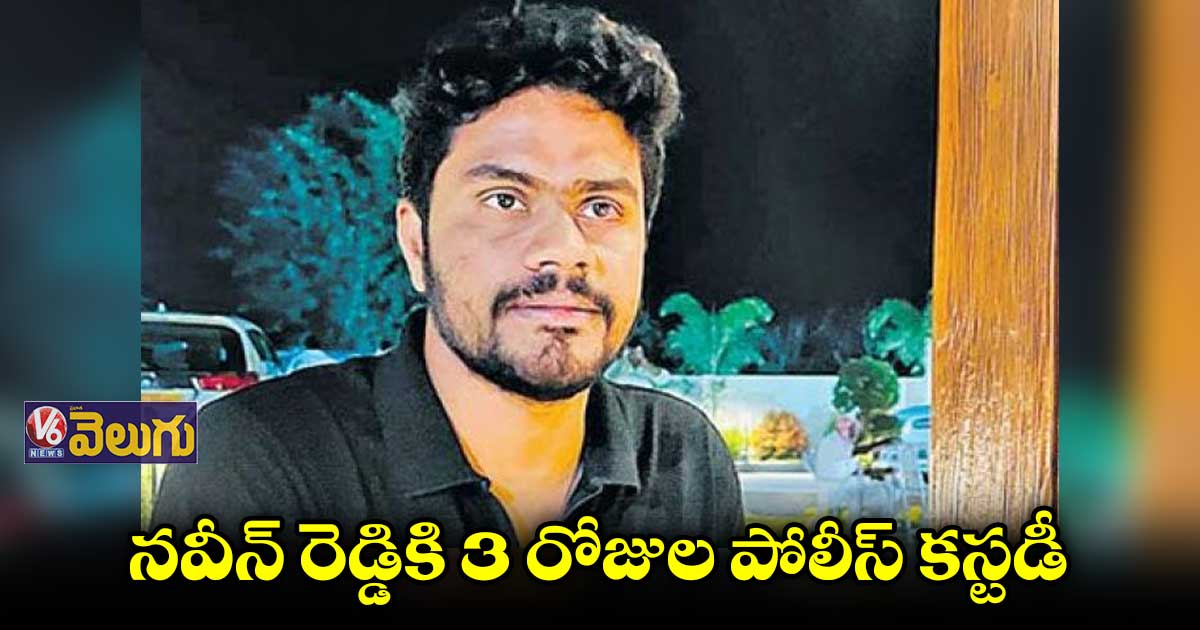 3 రోజుల పోలీస్ కస్టడీకి నవీన్ రెడ్డి