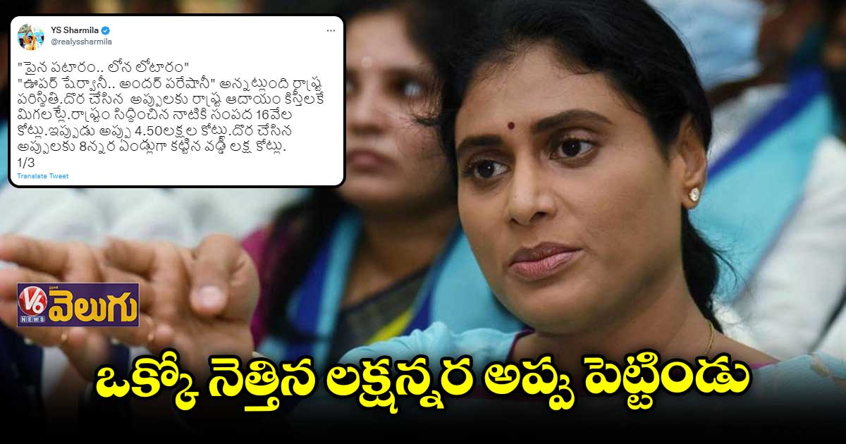 దొర చేసిన అప్పులకు రాష్ట్ర ఆదాయం కిస్తీలకే సాల్తలేదు : షర్మిల