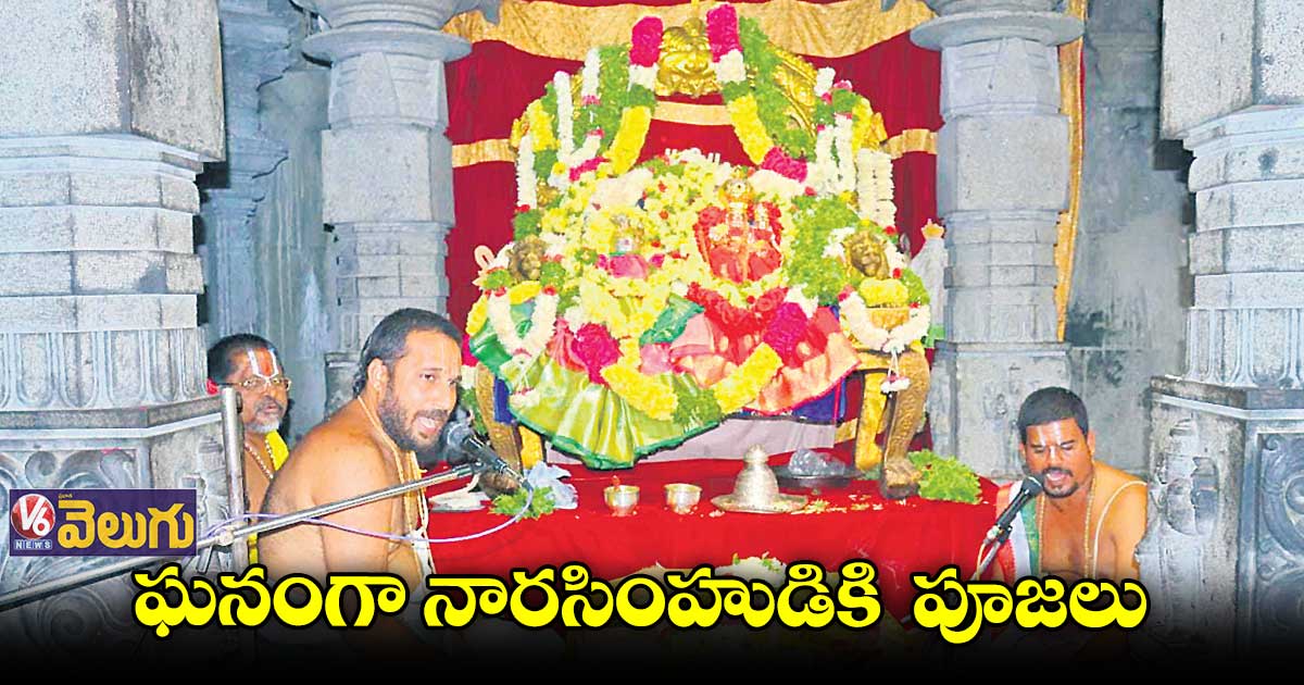 ఘనంగా నారసింహుడికి పూజలు