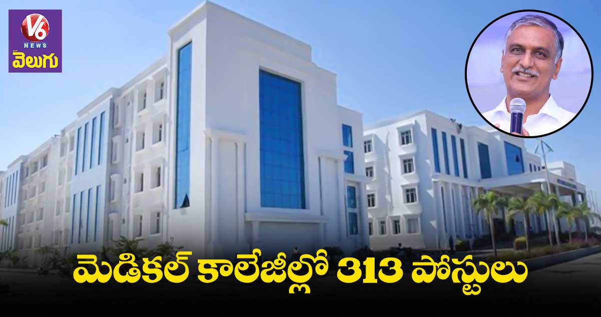 కొత్త మెడికల్ కాలేజీల్లో 313 పోస్టులకు అనుమతి