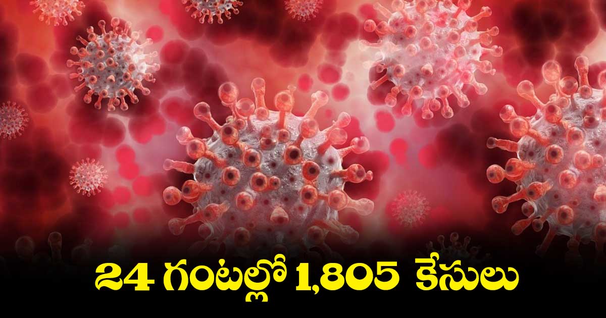 coronavirus : గడిచిన 24  గంటల్లో 1,805  కరోనా కేసులు