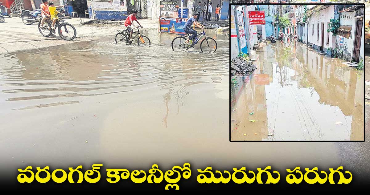 కొద్దిపాటి వానకే వరంగల్ ​కాలనీల్లో మురుగు పరుగు