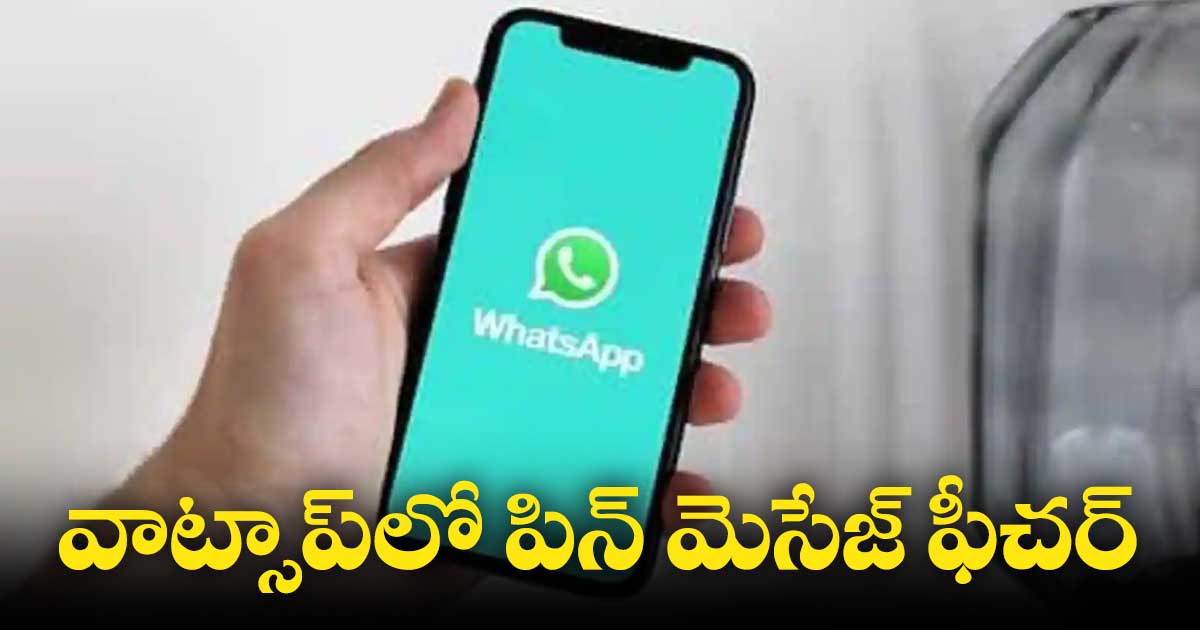 వాట్సాప్ లో కొత్త ఫీచర్.. పిన్ చేసిన మెసేజ్ లు టాప్ లోకి