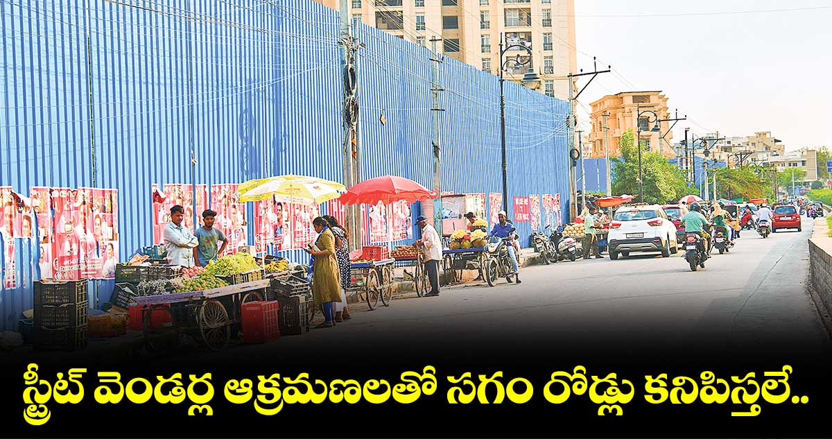 స్ట్రీట్ వెండర్ల ఆక్రమణలతో సగం రోడ్లు కనిపిస్తలే..