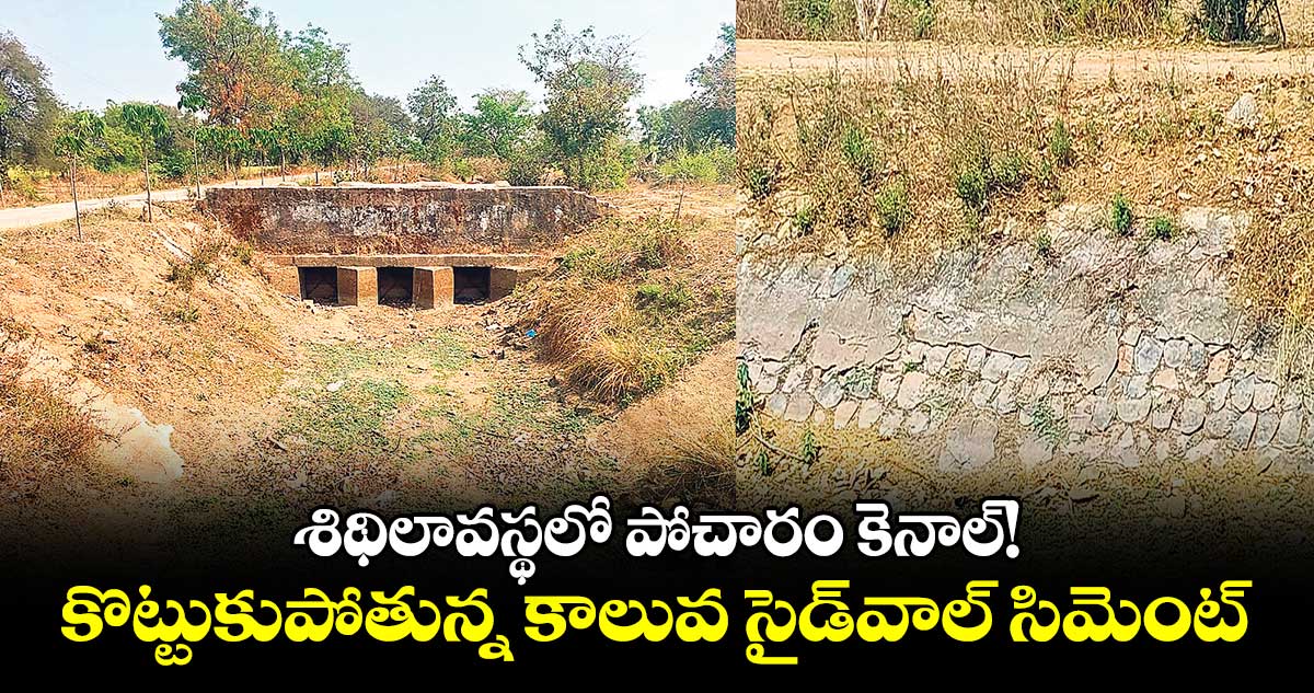 శిథిలావస్థలో పోచారం కెనాల్!
