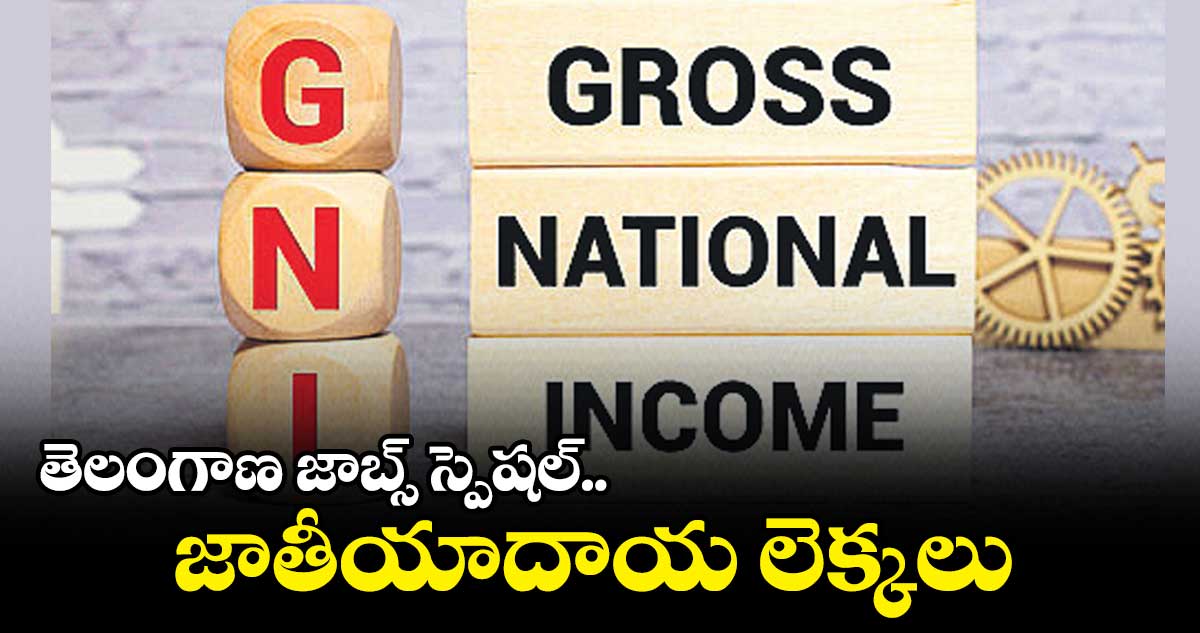 తెలంగాణ జాబ్స్ స్పెషల్.. జాతీయాదాయ లెక్కలు
