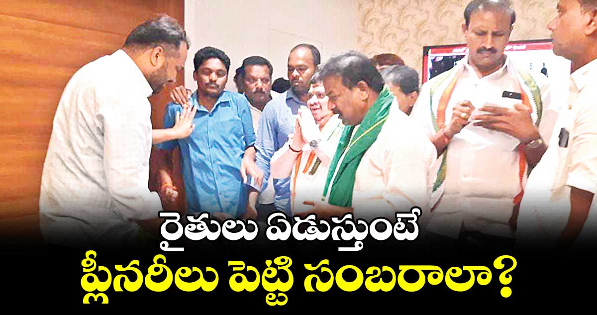 రైతులు ఏడుస్తుంటే ప్లీనరీలు పెట్టి సంబరాలా?