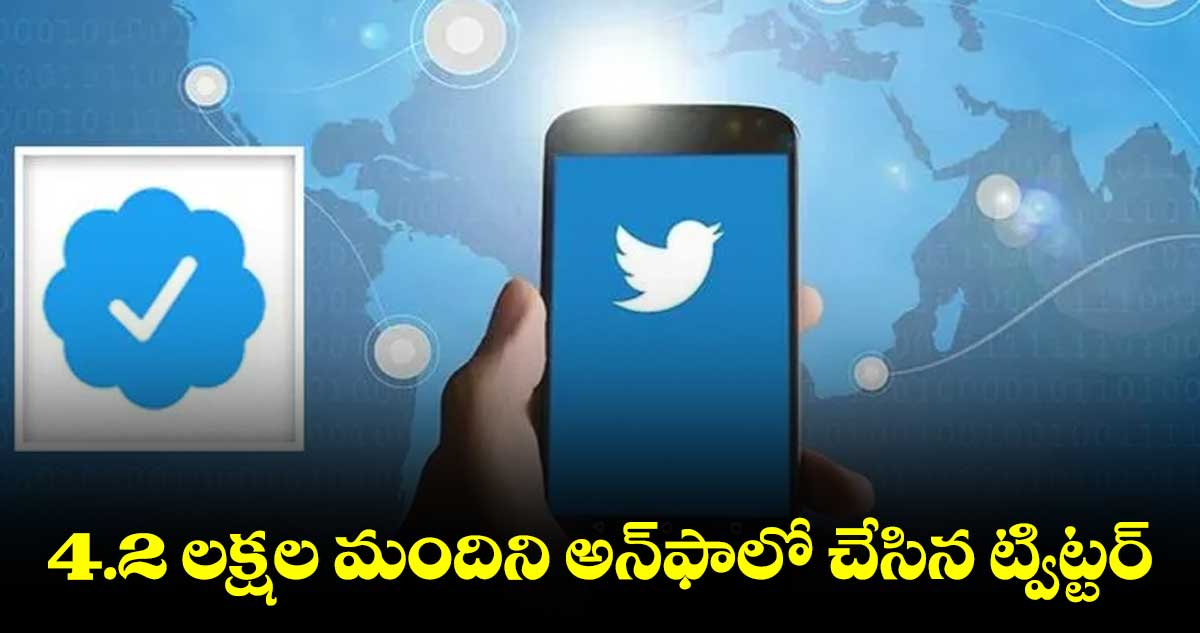  4.2 లక్షల మందిని అన్‌ఫాలో చేసిన ట్విట్టర్ 