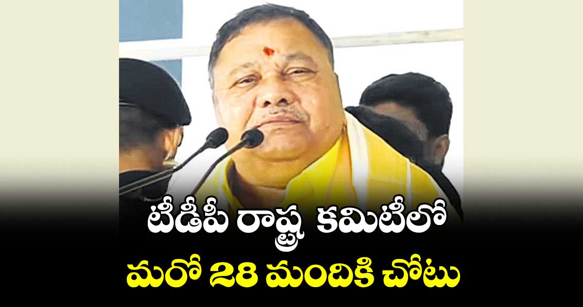 టీడీపీ రాష్ట్ర కమిటీలో మరో 28 మందికి చోటు
