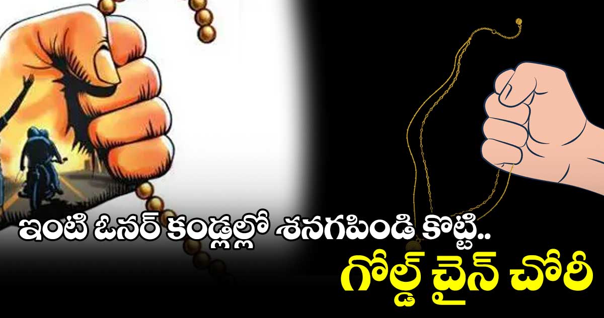 ఇంటి ఓనర్ కండ్లల్లో శనగపిండి కొట్టి.. గోల్డ్ చైన్ చోరీ