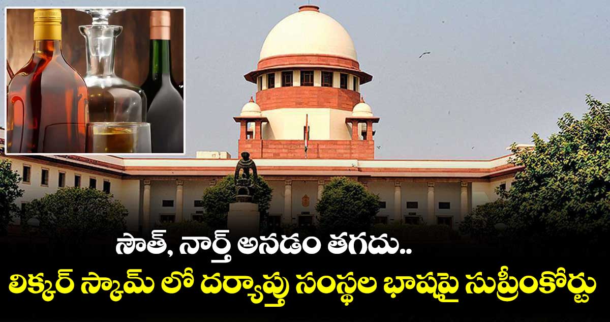 సౌత్, నార్త్ అనడం తగదు.. లిక్కర్ స్కామ్ లో దర్యాప్తు సంస్థల భాషపై సుప్రీంకోర్టు