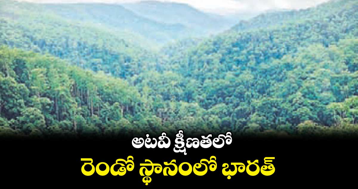 అటవీ క్షీణతలో రెండో స్థానంలో భారత్