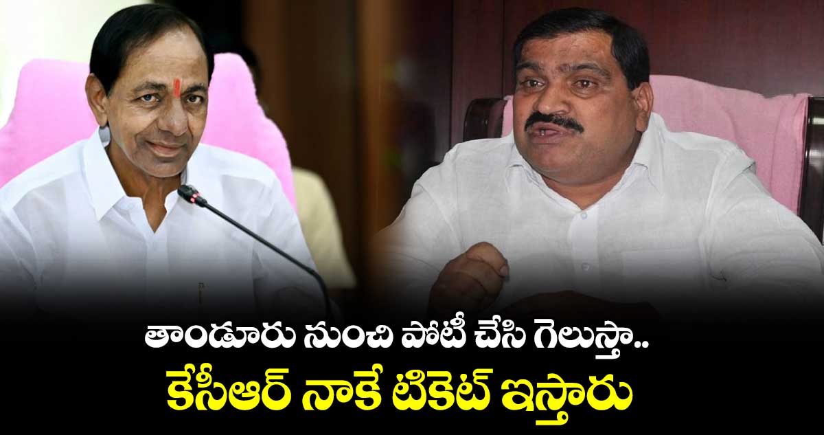 తాండూరు నుంచి పోటీ చేసి గెలుస్తా.. కేసీఆర్ నాకే టికెట్ ఇస్తారు  :  పట్నం మహేందర్ రెడ్డి 