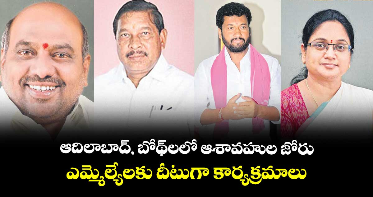 ఆదిలాబాద్, బోథ్లలో ఆశావహుల జోరు.. ఎమ్మెల్యేలకు దీటుగా కార్యక్రమాలు
