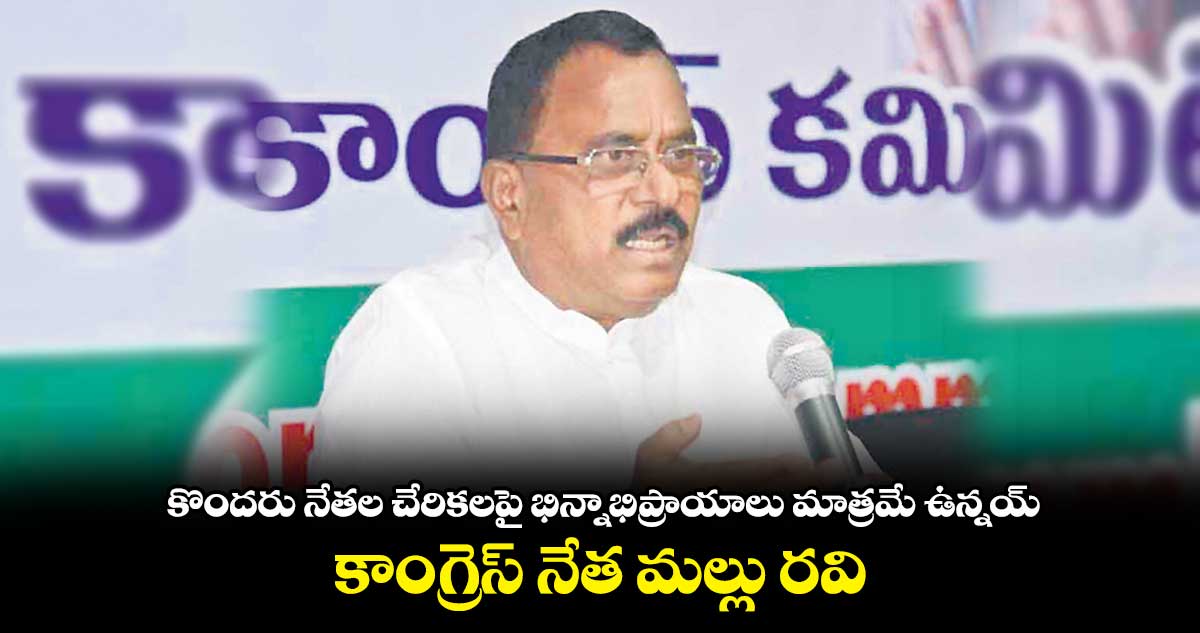 కొందరు నేతల చేరికలపై భిన్నాభిప్రాయాలు మాత్రమే ఉన్నయ్..కాంగ్రెస్  నేత మల్లు రవి