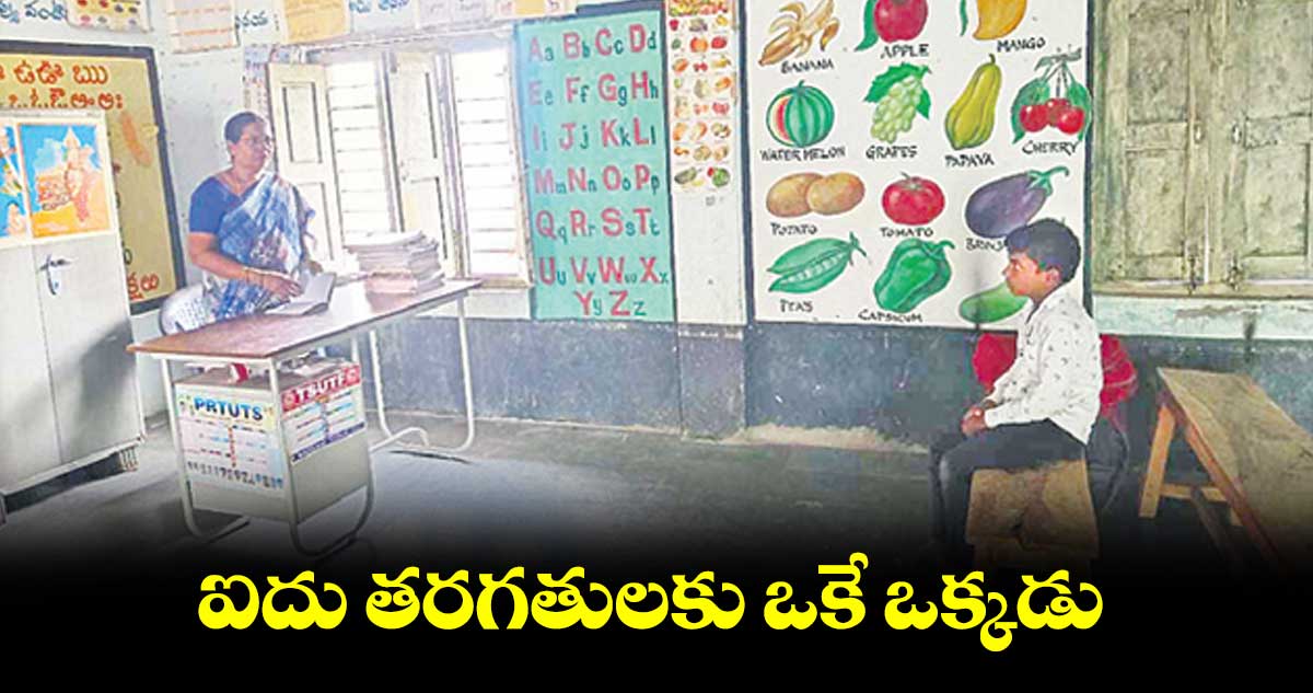 ఐదు తరగతులకు ఒకే ఒక్కడు