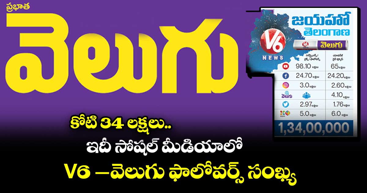 V6 -వెలుగుకు సోషల్ మీడియాలో తిరుగులేని ఆదరణ