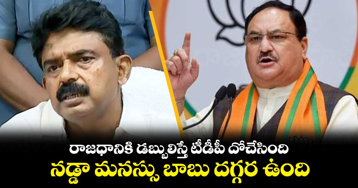  రాజధానికి డబ్బులిస్తే టీడీపీ  దోచేసింది... నడ్డా మనస్సు బాబు దగ్గర ఉంది..