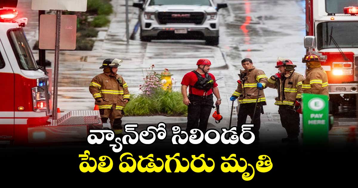వ్యాన్లో సిలిండర్ పేలి ఏడుగురు మృతి