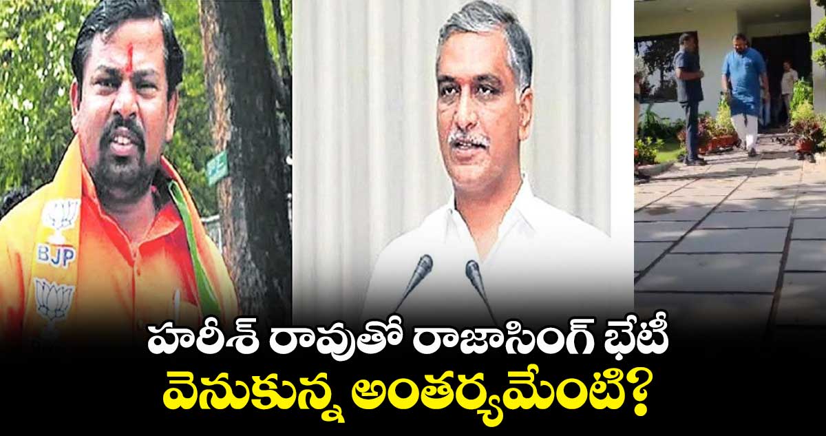 హరీశ్ రావుతో రాజాసింగ్ భేటీ వెనుకున్న అంతర్యమేంటి?