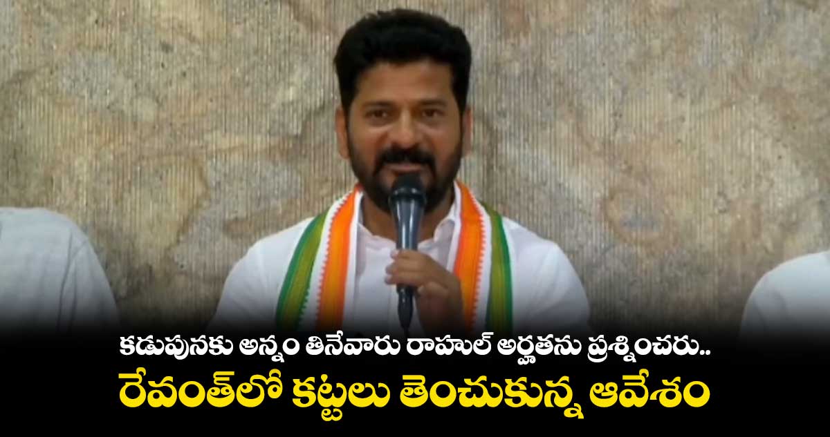 కడుపునకు అన్నం తినేవారు రాహుల్ అర్హతను ప్రశ్నించరు.. రేవంత్లో కట్టలు తెంచుకున్న ఆవేశం