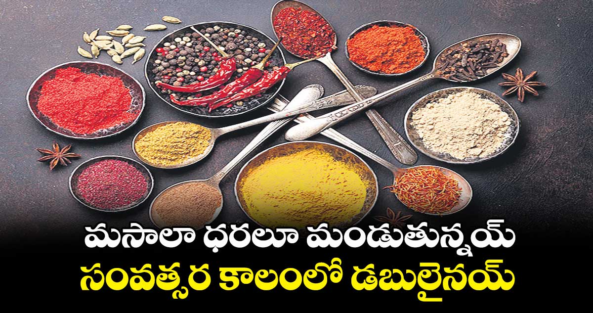మసాలా ధరలూ మండుతున్నయ్..సంవత్సర కాలంలో డబులైనయ్