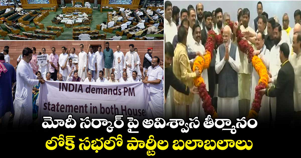 మోదీ సర్కార్ పై అవిశ్వాస తీర్మానం : లోక్ సభలో పార్టీల బలాబలాలు