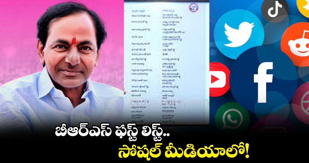 బీఆర్ఎస్ ఫస్ట్ లిస్ట్..  సోషల్ మీడియాలో!