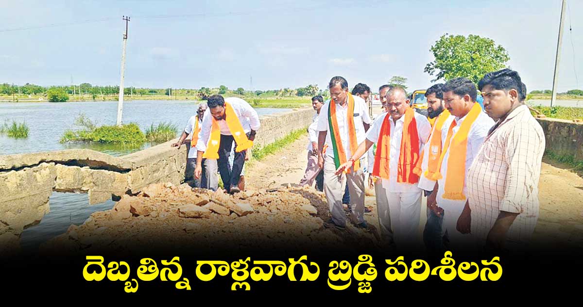 దెబ్బతిన్న రాళ్లవాగు బ్రిడ్జి పరిశీలన : జిల్లా అధ్యక్షుడు చింతలపూడి భాస్కర్‌‌రెడ్డి