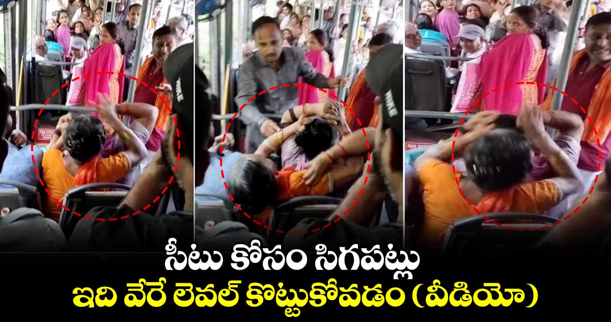 సీటు కోసం సిగపట్లు..ఇది వేరే లెవల్ కొట్టుకోవడం (వీడియో)