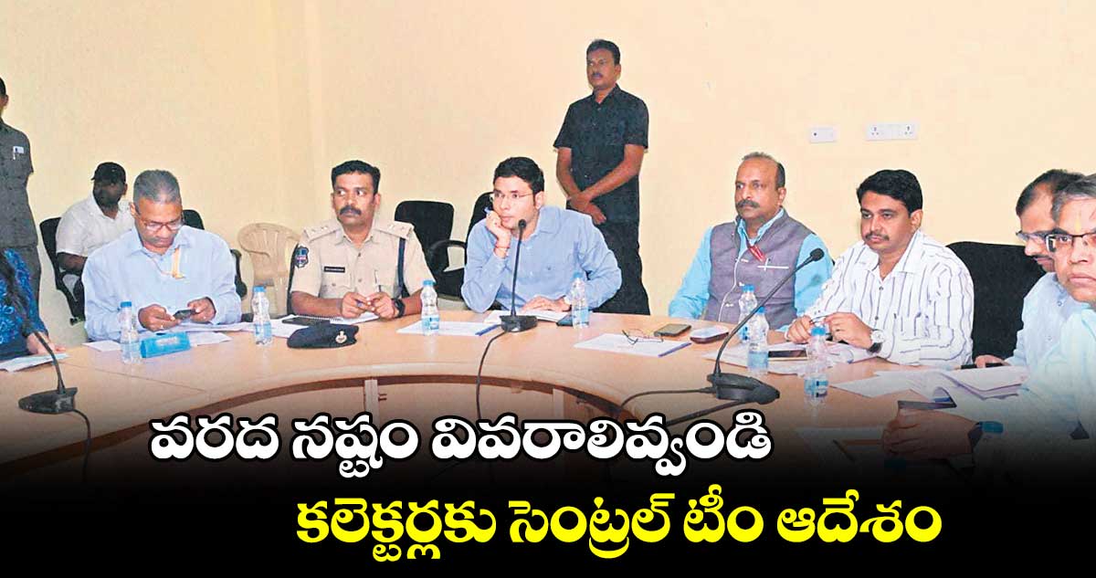 వరద నష్టం వివరాలివ్వండి... కలెక్టర్లకు సెంట్రల్ టీం ఆదేశం