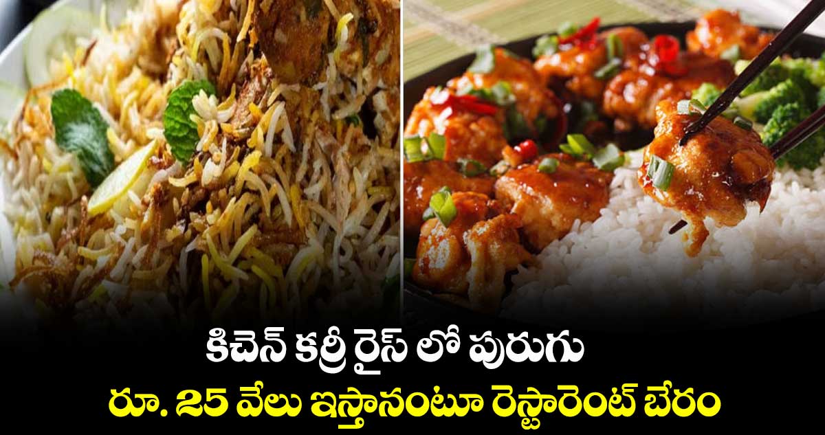 కిచెన్ కర్రీ రైస్ లో పురుగు.. రూ. 25 వేలు ఇస్తానంటూ రెస్టారెంట్ బేరం..