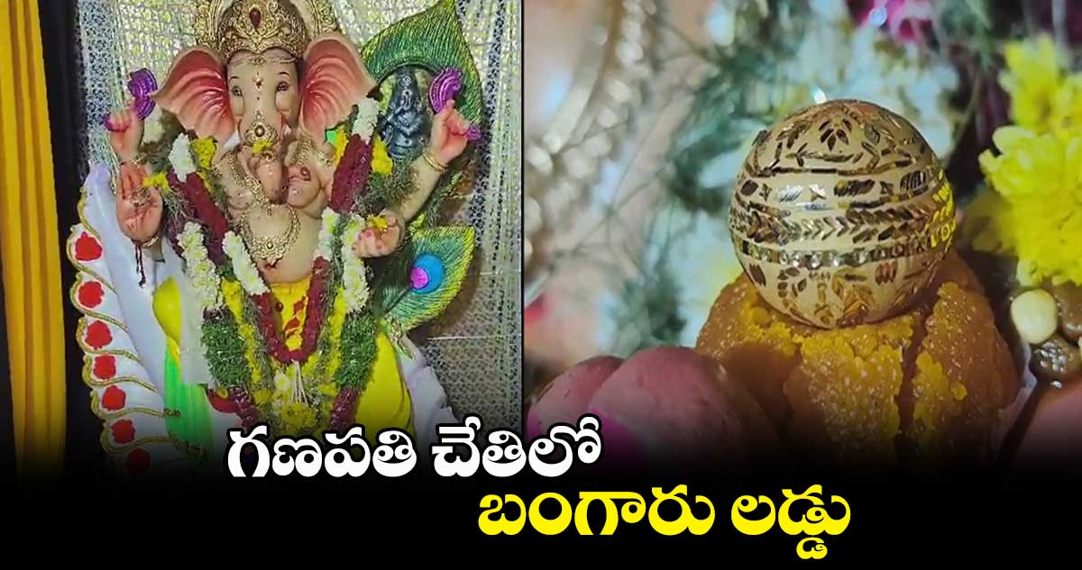 గణపతి చేతిలో బంగారు లడ్డు..