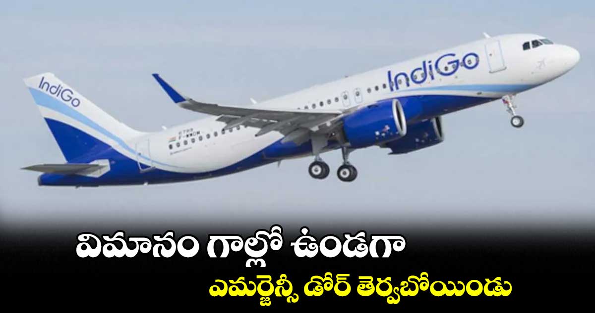 విమానం గాల్లో ఉండగా.. ఎమర్జెన్సీ డోర్ తెర్వబోయిండు