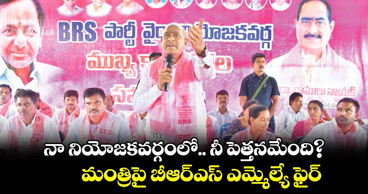 నా నియోజకవర్గంలో .. నీ పెత్తనమేంది?  మంత్రిపై బీఆర్ఎస్ ఎమ్మెల్యే ఫైర్