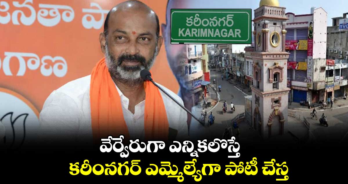 వేర్వేరుగా ఎన్నికలొస్తే కరీంనగర్ ఎమ్మెల్యేగా పోటీ చేస్త : బండి సంజయ్