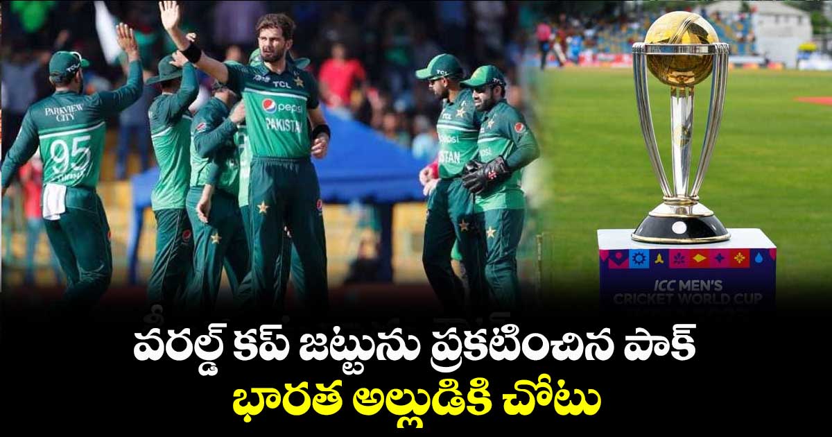 World Cup 2023: వరల్డ్ కప్ జట్టును ప్రకటించిన పాక్.. భారత అల్లుడికి చోటు