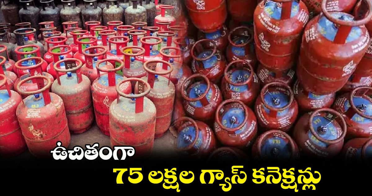 ఉచితంగా 75 లక్షల గ్యాస్ కనెక్షన్లు..