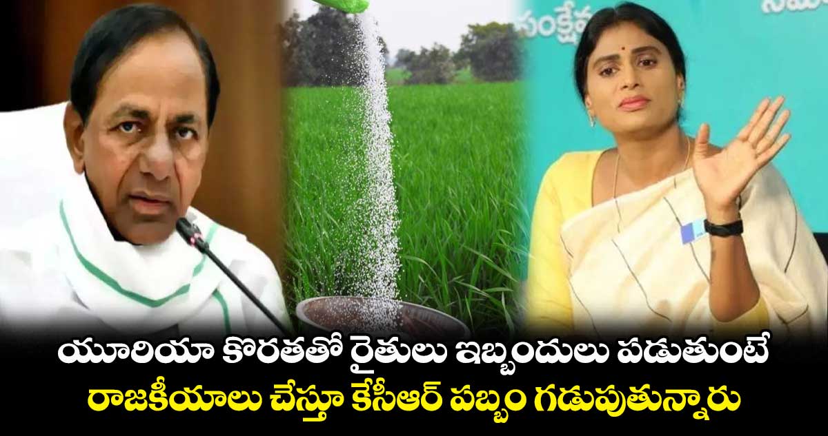 ఎరువుల కోసం పడిగాపులు కాయడమేనా రైతు సంక్షేమం..? : వైఎస్ షర్మిల