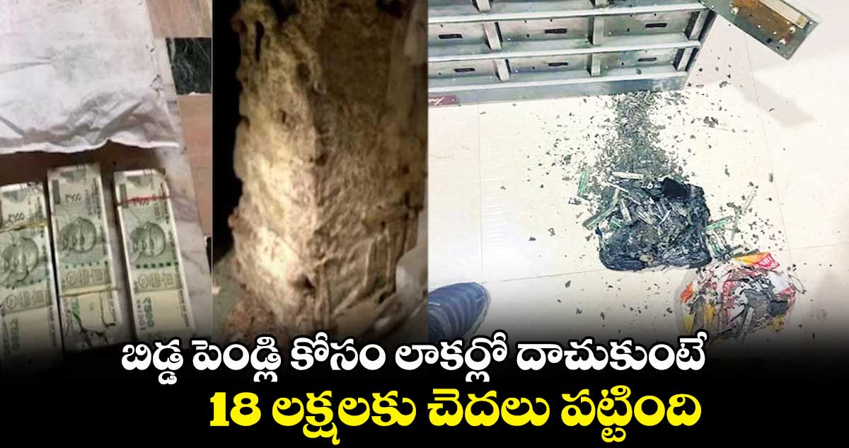 బిడ్డ పెండ్లి కోసం లాకర్లో దాచుకుంటే..  18 లక్షలకు చెదలు పట్టింది