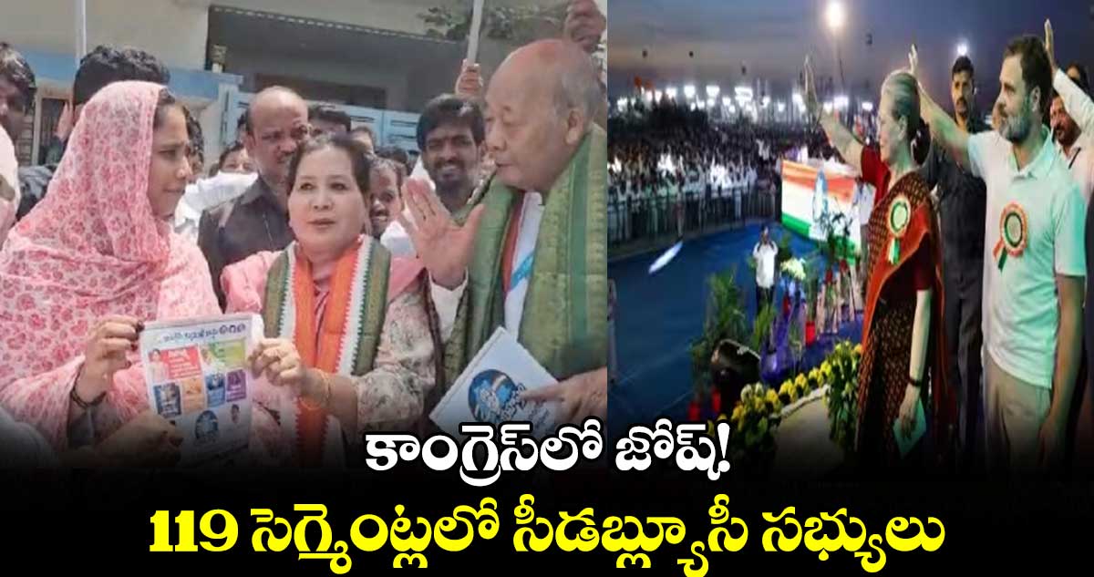 కాంగ్రెస్⁬లో జోష్!..  119 సెగ్మెంట్లలో సీడబ్ల్యూసీ సభ్యులు 