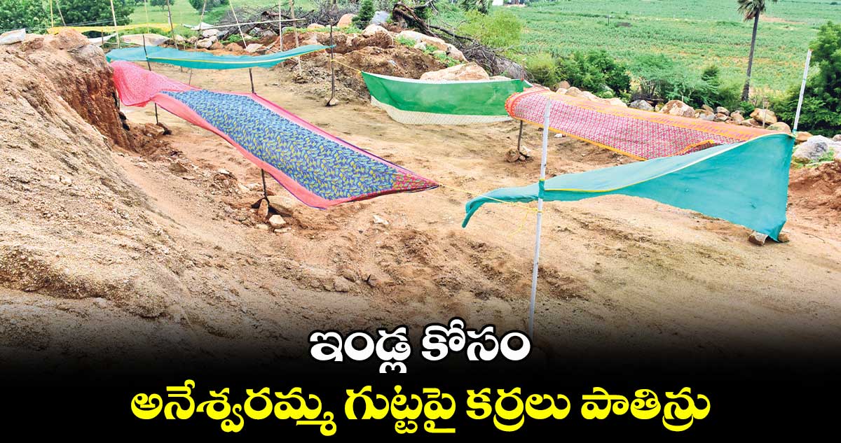 ఇండ్ల కోసం అనేశ్వరమ్మ గుట్టపై కర్రలు పాతిన్రు