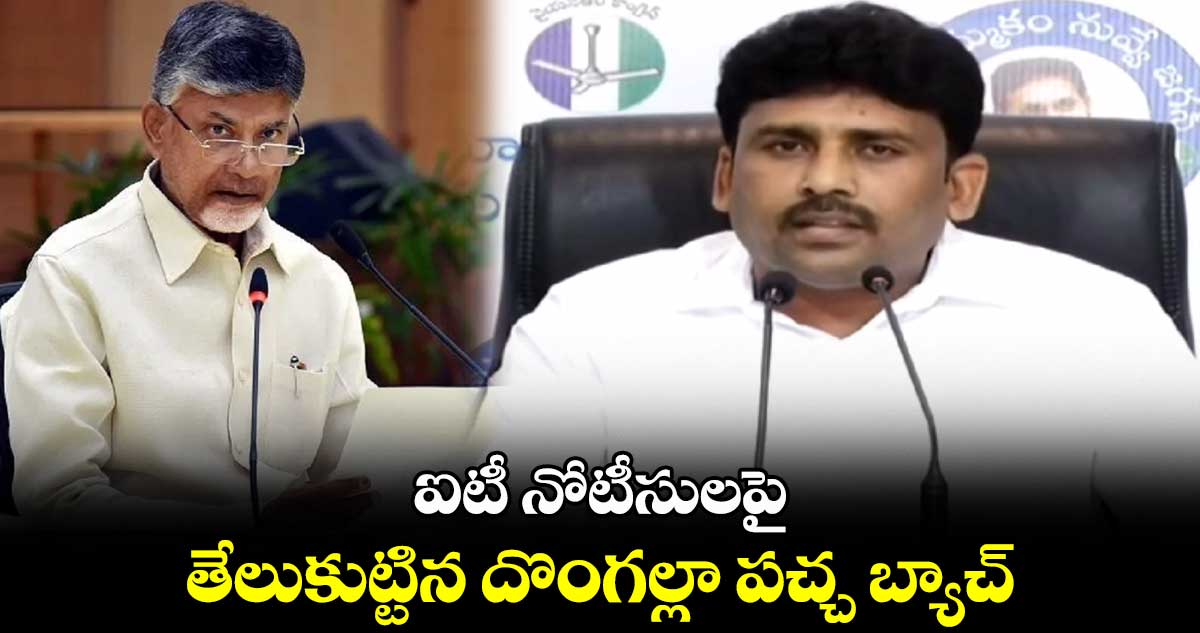 ఐటీ నోటీసులపై తేలుకుట్టిన దొంగల్లా పచ్చ బ్యాచ్: వైసీపీ నేత కారుమూరి
