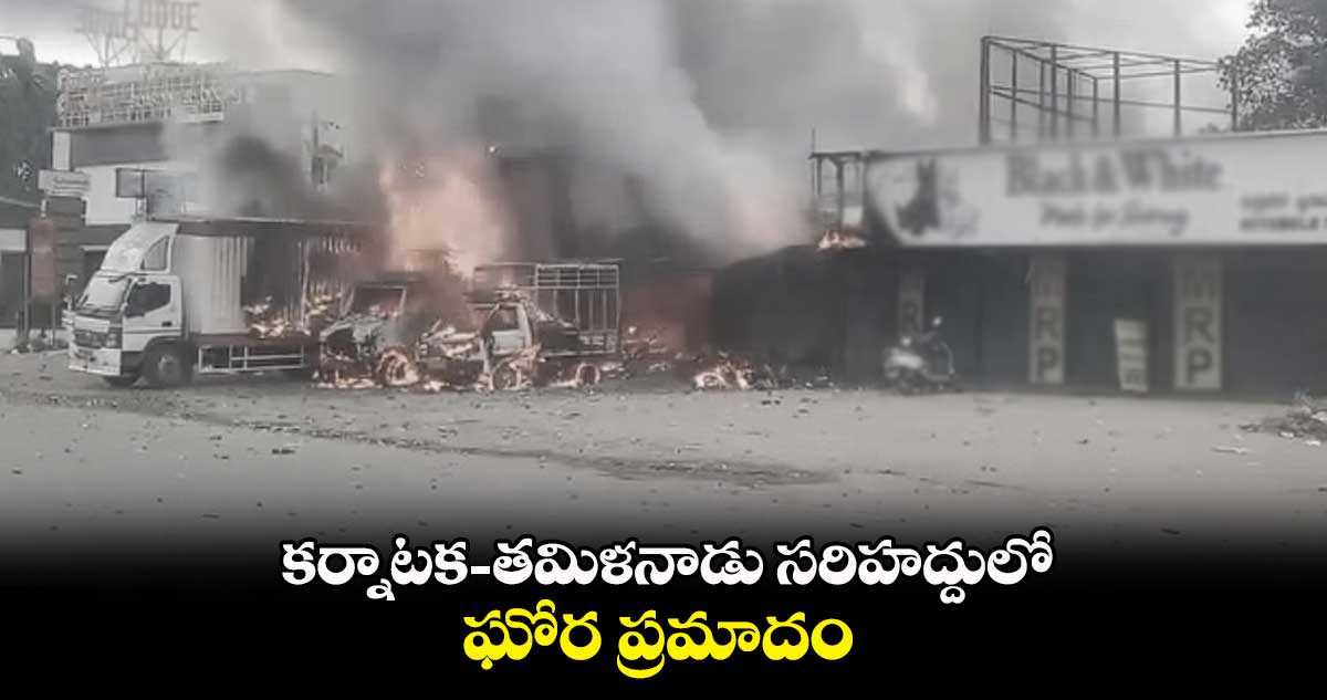 కర్నాటక–తమిళనాడు సరిహద్దులో ఘోర ప్రమాదం 