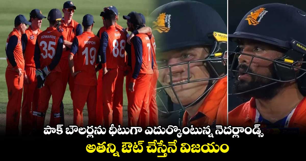 Cricket World Cup 2023: పాక్ బౌలర్లను ధీటుగా ఎదుర్కొంటున్న నెదర్లాండ్స్.. అతన్ని ఔట్ చేస్తేనే విజయం