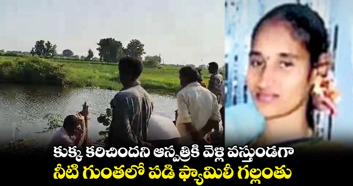 కుక్క కరిచిందని ఆస్పత్రికి వెళ్లి వస్తుండగా.. నీటి గుంతలో పడి ఫ్యామిలీ గల్లంతు