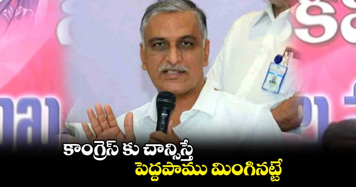 కాంగ్రెస్ కు చాన్సిస్తే పెద్దపాము మింగినట్టే : మంత్రి హరీశ్​రావు