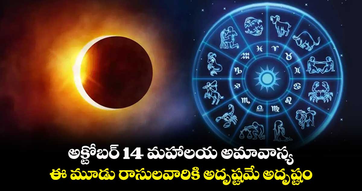 అక్టోబర్ 14 మహాలయ అమావాస్య: ఈ మూడు రాసులవారికి అదృష్టమే అదృష్టం...